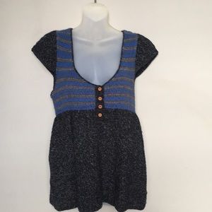 Short, cap-sleeved, Free People sweater